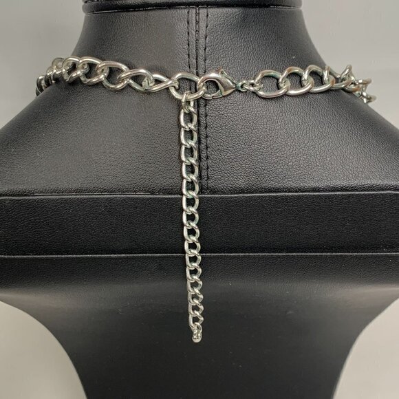 Triple Strand Faux Pearl, Crystal Bead & Ribbon Necklace - Ivory/Pink - Picture 5 of 12